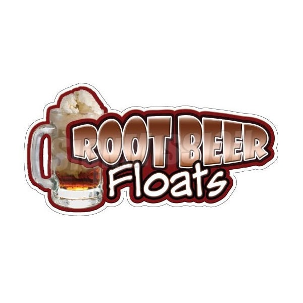 Safety Sign, 1.5 in Height, Vinyl, 48 in Length, Rootbeer Floats